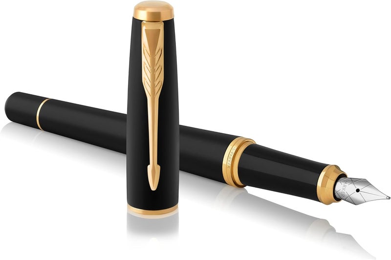 Parker Urban Duo Gift Set with Ballpoint Pen & Fountain Pen - Muted Black with Gold Trim - Image 2